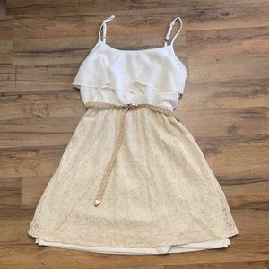 Deb size M lace overlay dress